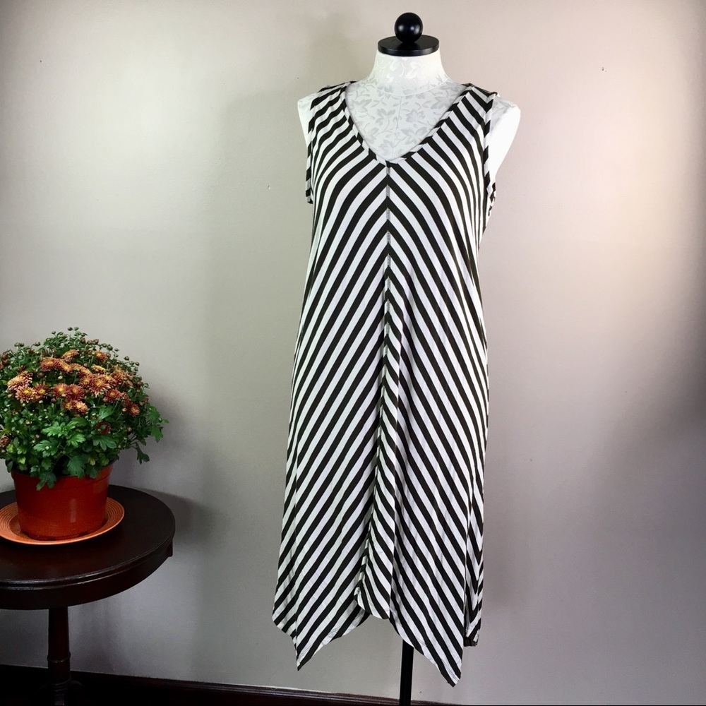 Jones New York Sport Green Stripe Summer Dress XL